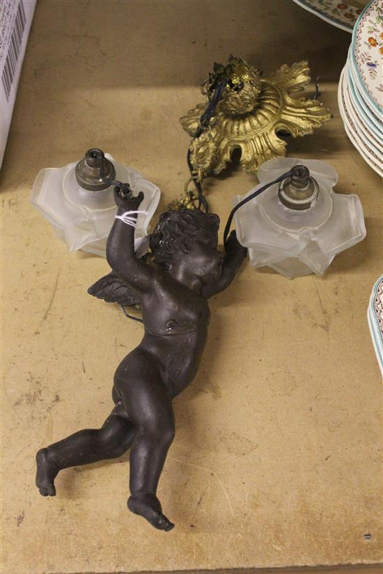 Hanging cherub lamp